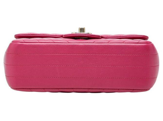 Bolsa de ombro com corrente Chanel Coco Mark V-stitch Rosa - vista 3