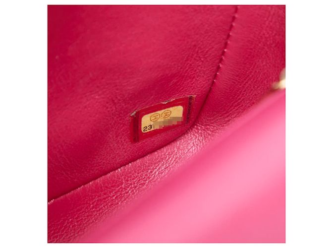 Bolsa de ombro com corrente Chanel Coco Mark V-stitch Rosa - vista 8