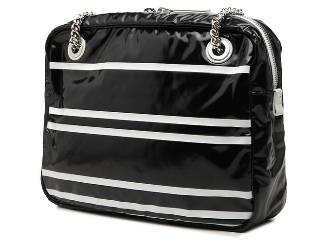 Borsa a tracolla con catena Chanel LA PAUSA Nero Bianco - vista 2