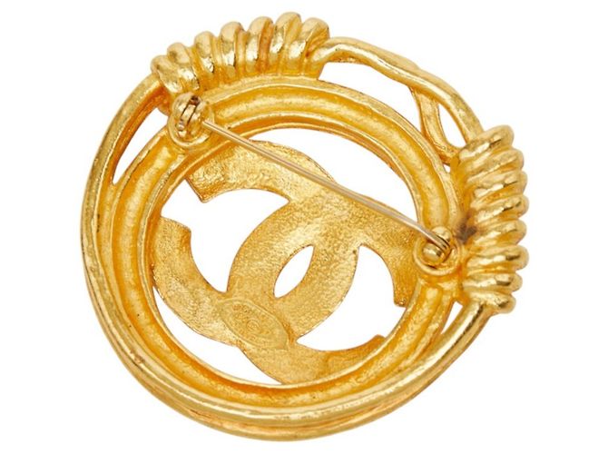 Timeless Chanel Coco Mark Vintage Brosche Golden - Ansicht 2