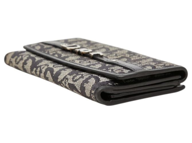 Cartera larga Christian Dior Dior Trotter Negro Crudo - vista 4