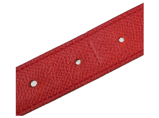 Hermès Ceinture réversible Hermes Constance en cuir Medium Rouge - vue 4