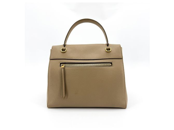 Céline Ceinture Celine Mini en cuir de veau Beige - vue 2