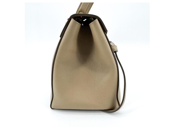 Céline Ceinture Celine Mini en cuir de veau Beige - vue 4