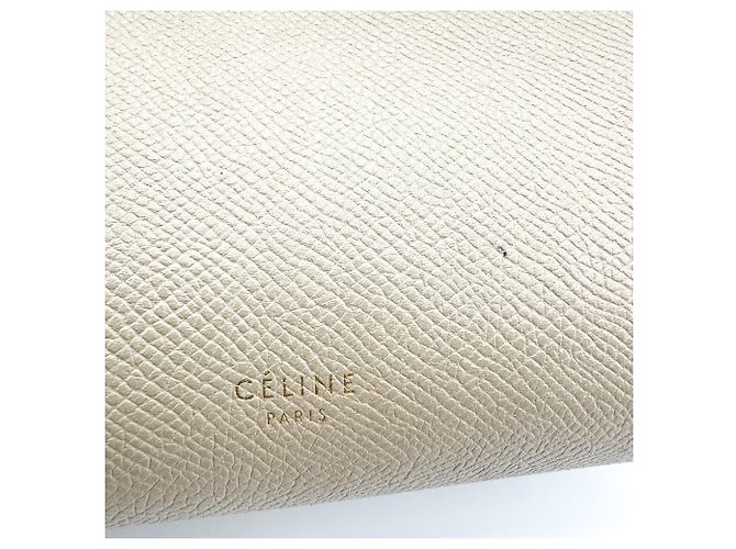 Céline Ceinture Celine Mini en cuir de veau Beige - vue 6