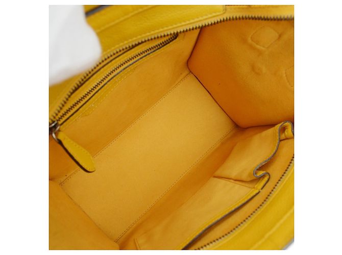 Céline Celine Luggage Smooth Leather Micro Yellow - view 3