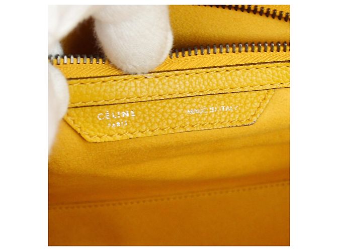 Céline Celine Luggage Smooth Leather Micro Yellow - view 4