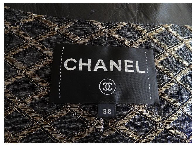 Timeless Chanel Abrigo de Cuero Negro Métiers d'Art Paris-Rome - vista 8