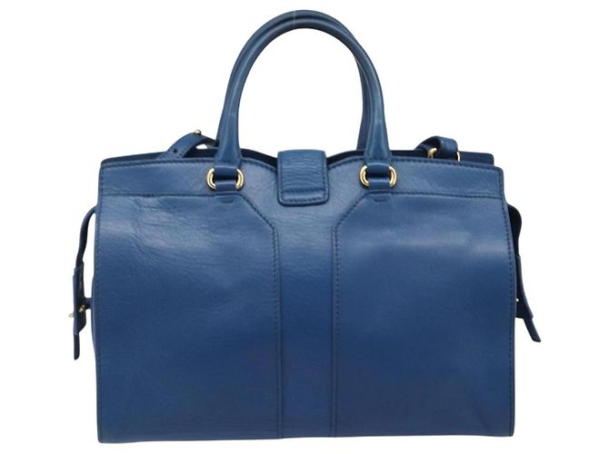 Autre Marque Saint Laurent Chyc Cabas Leather Medium Blau - Ansicht 2