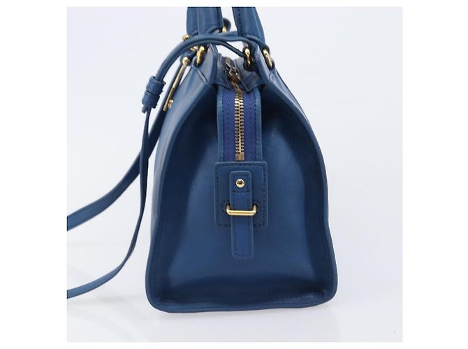 Autre Marque Saint Laurent Chyc Cabas Leather Medium Blau - Ansicht 3