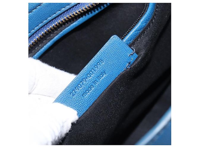 Autre Marque Saint Laurent Chyc Cabas Leather Medium Blau - Ansicht 6