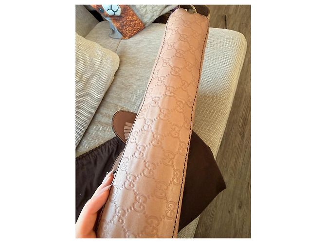 Gucci Emily Schultertasche aus Leder mit geprägtem Monogramm Pink - Ansicht 10