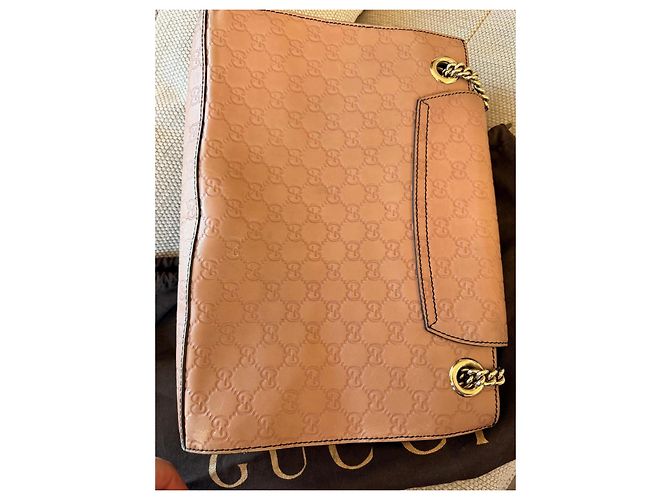 Gucci Emily Schultertasche aus Leder mit geprägtem Monogramm Pink - Ansicht 8