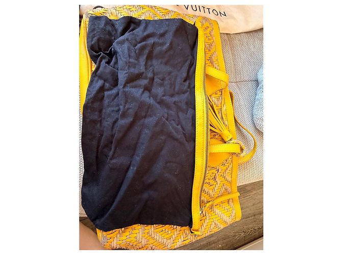 Autre Marque Borsa tote Lollipops Paris in pelle intrecciata gialla D'oro Giallo - vista 6