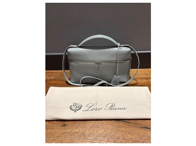 Loro Piana Borsa Open Walk L 27 Grigio - vista 10