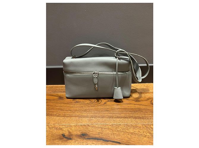 Loro Piana Borsa Open Walk L 27 Grigio - vista 11