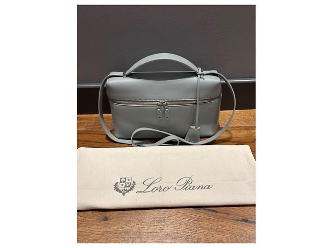 Loro Piana Borsa Open Walk L 27 Grigio - vista 3