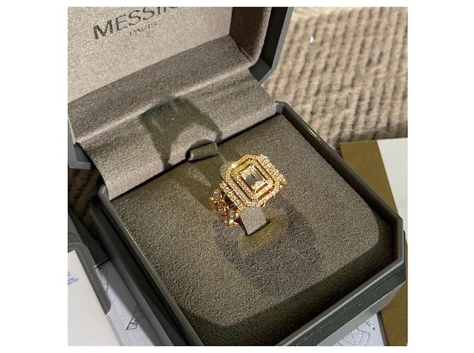 Messika Diamantring Smaragd-Schliff Golden - Ansicht 2