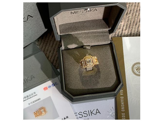 Messika Diamantring Smaragd-Schliff Golden - Ansicht 4