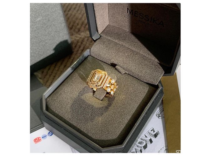 Messika Diamantring Smaragd-Schliff Golden - Ansicht 5