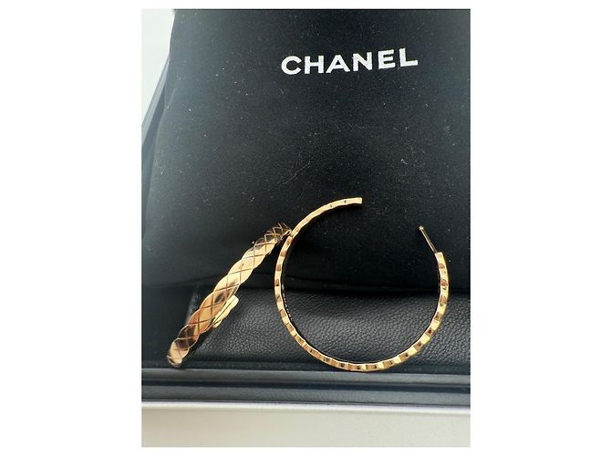 Chanel Coco Crush Ohrringe Diamant-Muster Roségold Golden - Ansicht 5