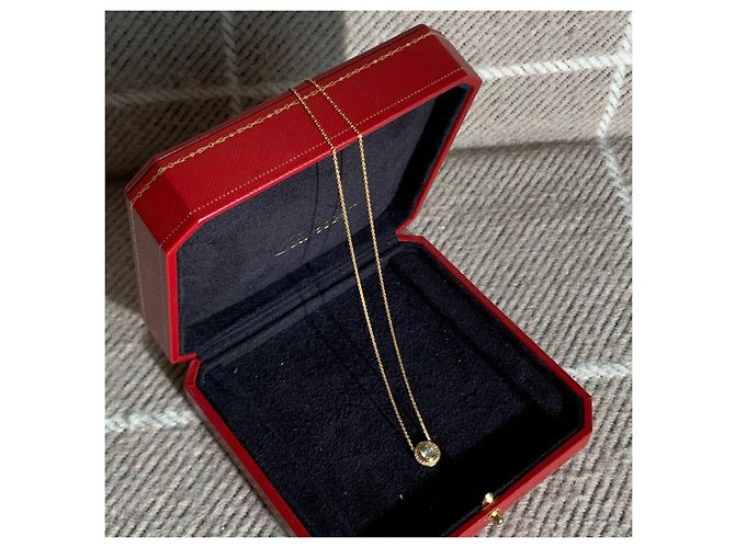 Collana Cartier in Oro Rosa con Disco di Diamanti D'oro - vista 3