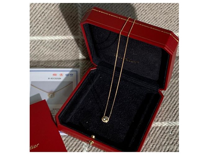 Collana Cartier in Oro Rosa con Disco di Diamanti D'oro - vista 4