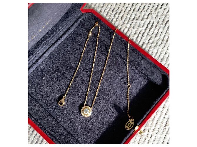 Collana Cartier in Oro Rosa con Disco di Diamanti D'oro - vista 7