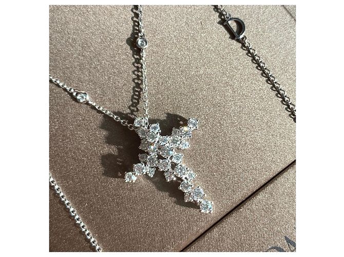 Collar Damiani Mimosa de Oro Blanco y Diamantes Plata - vista 4