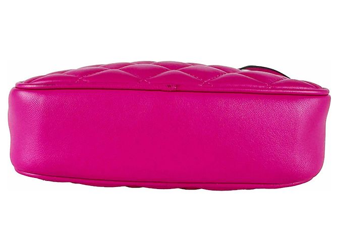 Bolsa de ombro em couro Versace em rosa - vista 4