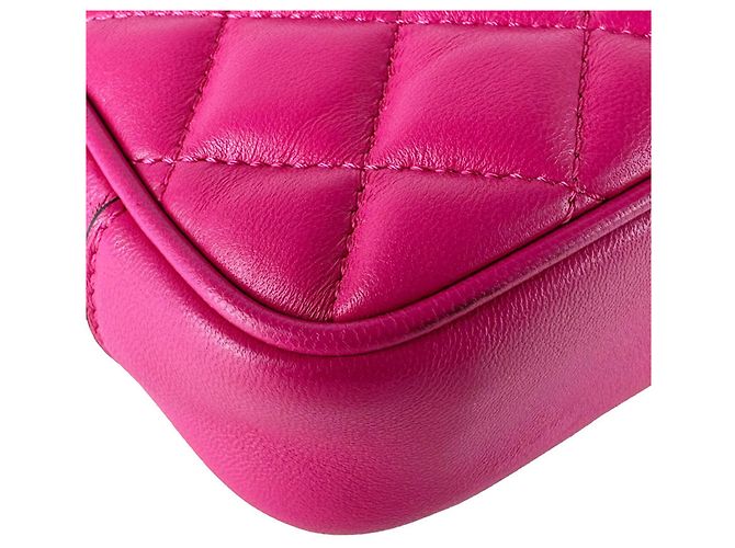 Bolsa de ombro em couro Versace em rosa - vista 9