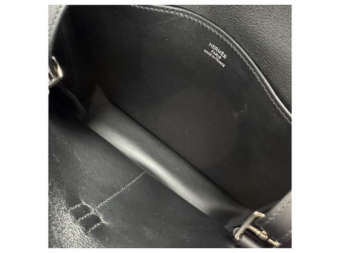 Hermès Bolsa Hermes Alzan Mini Veau Swift Preto - vista 6