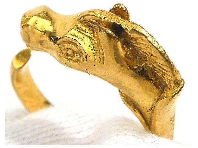 Ring Hermès Anello a Fascia in Oro Hermes - Design Cavallo D'oro - vista 7
