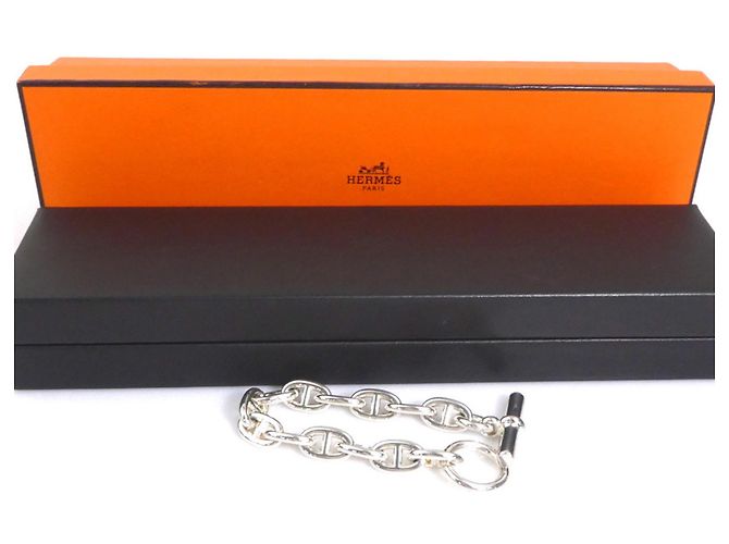 Hermès Pulseira de Berloques Hermes Chaine d'Ancre PM Prata - vista 11