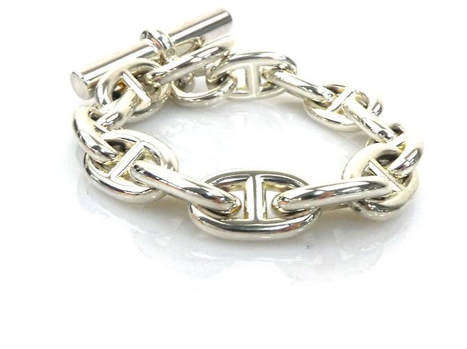 Hermès Pulseira de Berloques Hermes Chaine d'Ancre PM Prata - vista 3