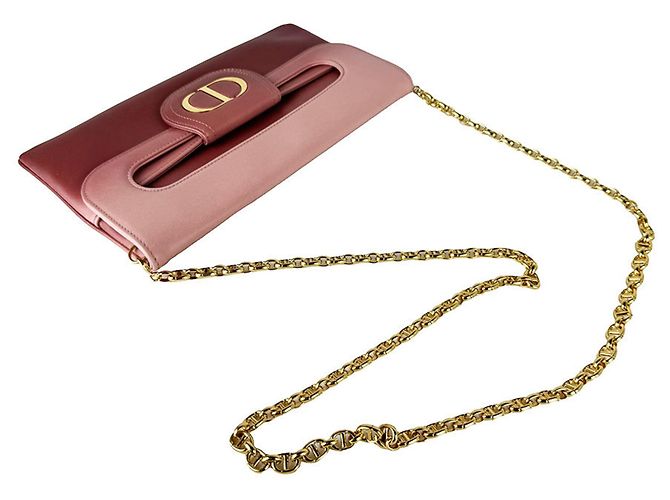 Clutch/Borsa a tracolla in pelle rosa Christian Dior - vista 10