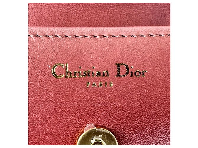 Clutch/Borsa a tracolla in pelle rosa Christian Dior - vista 12