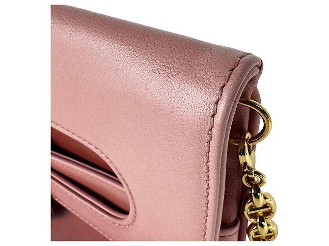 Clutch/Borsa a tracolla in pelle rosa Christian Dior - vista 6