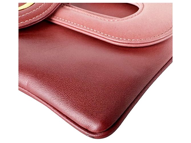 Clutch/Borsa a tracolla in pelle rosa Christian Dior - vista 8