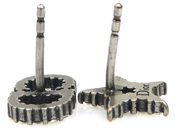 Christian Dior Tribal Stud Ohrringe Silber - Ansicht 6