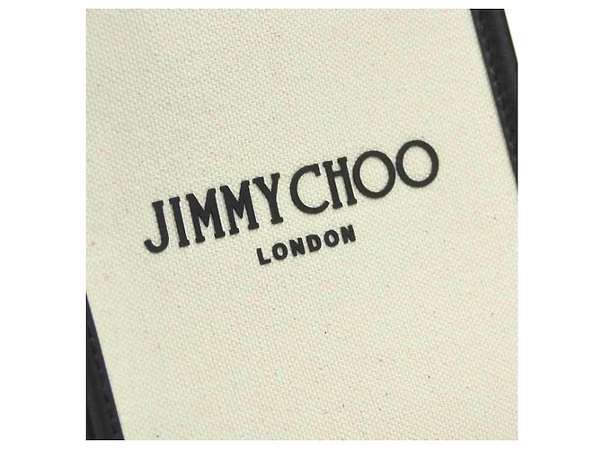 Borsa a tracolla Jimmy Choo in tela e pelle Nero Crudo - vista 11