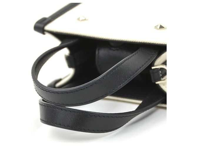 Borsa a tracolla Jimmy Choo in tela e pelle Nero Crudo - vista 8