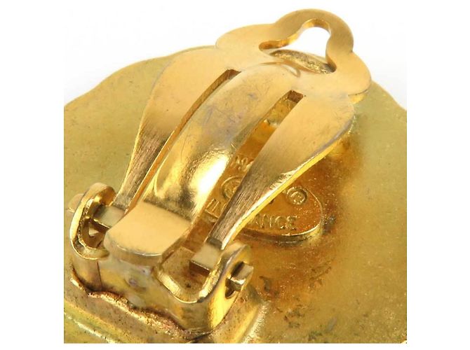 Pendientes de clip Chanel Gold Dorado - vista 10