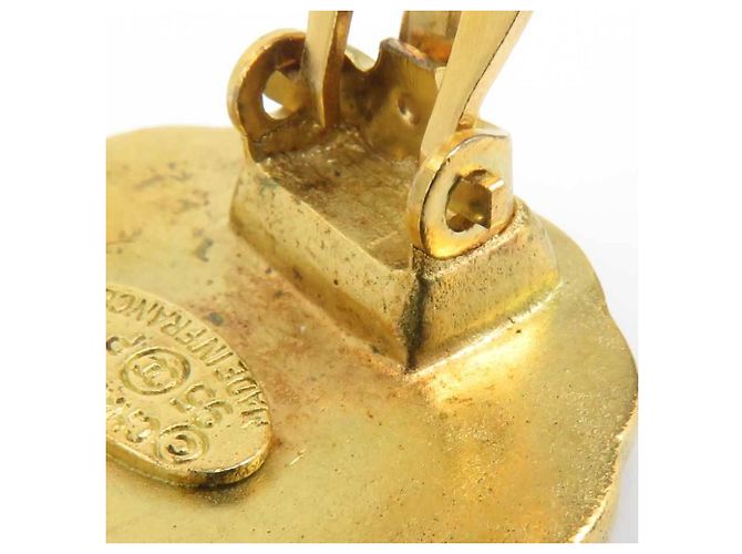 Pendientes de clip Chanel Gold Dorado - vista 12