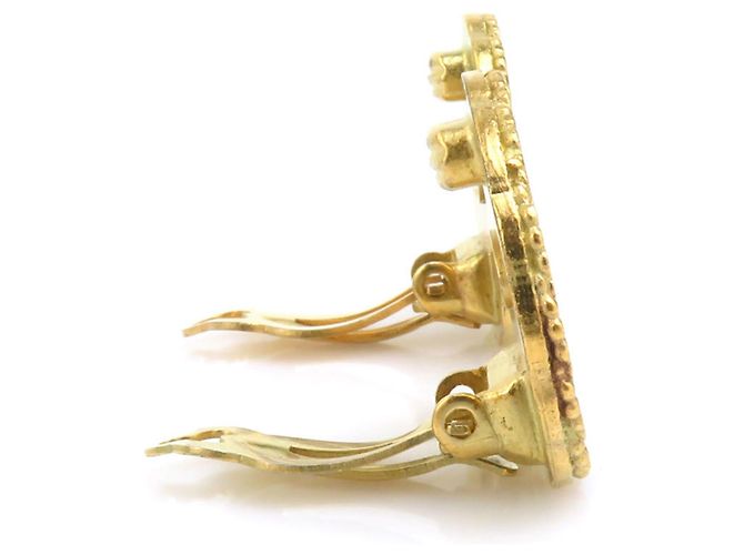 Pendientes de clip Chanel Gold Dorado - vista 3