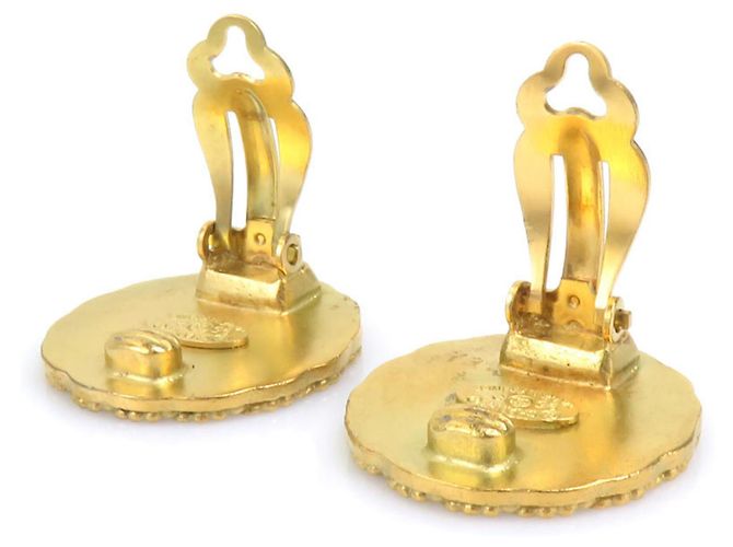 Pendientes de clip Chanel Gold Dorado - vista 6