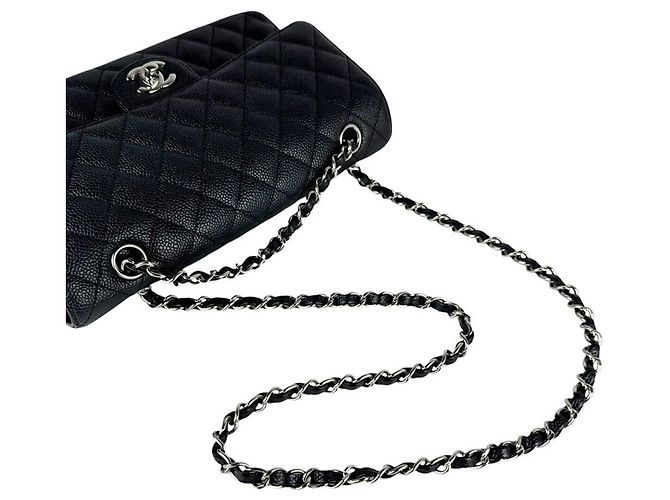 Bolso de hombro Chanel Double Flap Negro - vista 10
