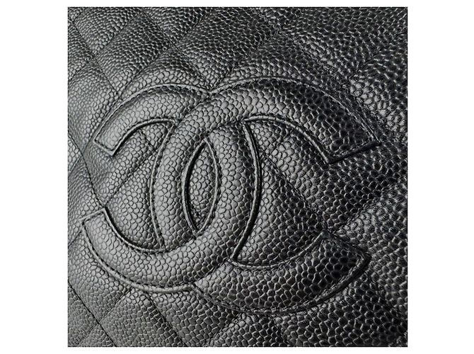Borsa Chanel in pelle di vitello martellata nera Nero - vista 13