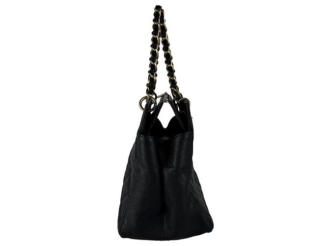 Borsa Chanel in pelle di vitello martellata nera Nero - vista 2