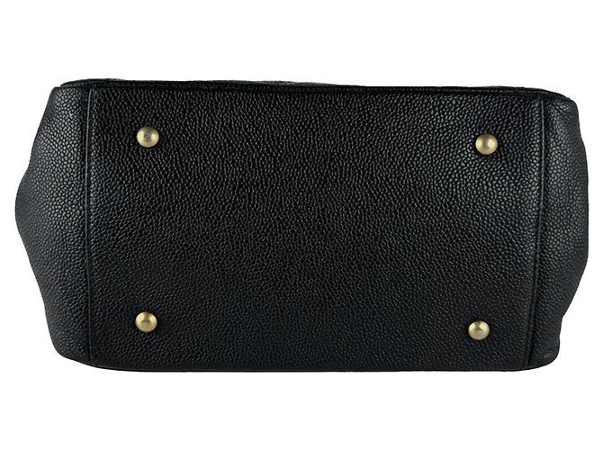 Borsa Chanel in pelle di vitello martellata nera Nero - vista 4